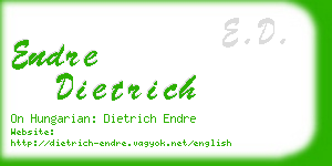 endre dietrich business card